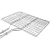 1 PCS Double Grille Barbecue Rectangle 34x22 cm en Acier Chromé avec Manche en Bois – Parfait pour des Grillades Maîtrisées RIDEAU
