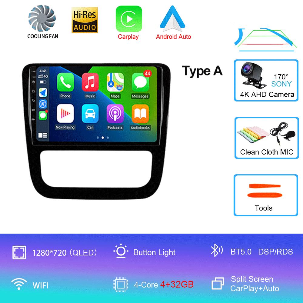 Android 14 Car Radio For Volkswagen EOS Scirocco 3 III Mk3 2008 2009 2010 2011 2012-2014 Multimedia Player WIFI+4G Carplay Auto