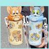 Tom And Jerry Insulated Water Bottle With Leakproof Lock And Straw For Office And Travel