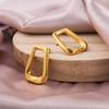 Niche Exquisite Plain Ring Earrings Light Luxury High-end Geometric Stud Earrings Simple Titanium Steel Temperament Earrings