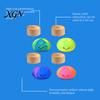 Anxiety Relief Steamed Bun Toy Smiling Stress Ball Anti-Anxiety Cartoon Dumpling Squeeze Soft Simulated Dough Fidget Sensory