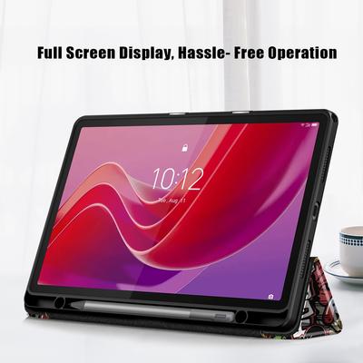 Pour Lenovo Tab M11/Xiaoxin Pad 11 2024 330 Étui Corps Entier Support Tri-fold Motif Tablette Smart Cover