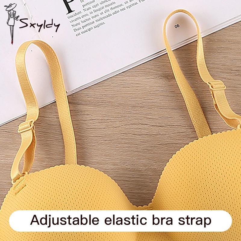 Sujetador Transpirable para Mujer Verano Sujetador Sin Costuras Lencería Femenina Sexy Color Sólido Push Up Ropa Interior Bralette