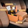 Car Center Console Armrest Pillow, Memory Foam Leather 4 In 1 Vehicle Arm Rest Cover With Tissue Box 2 Side Storage Bag Cup & Phone Holder, Auto