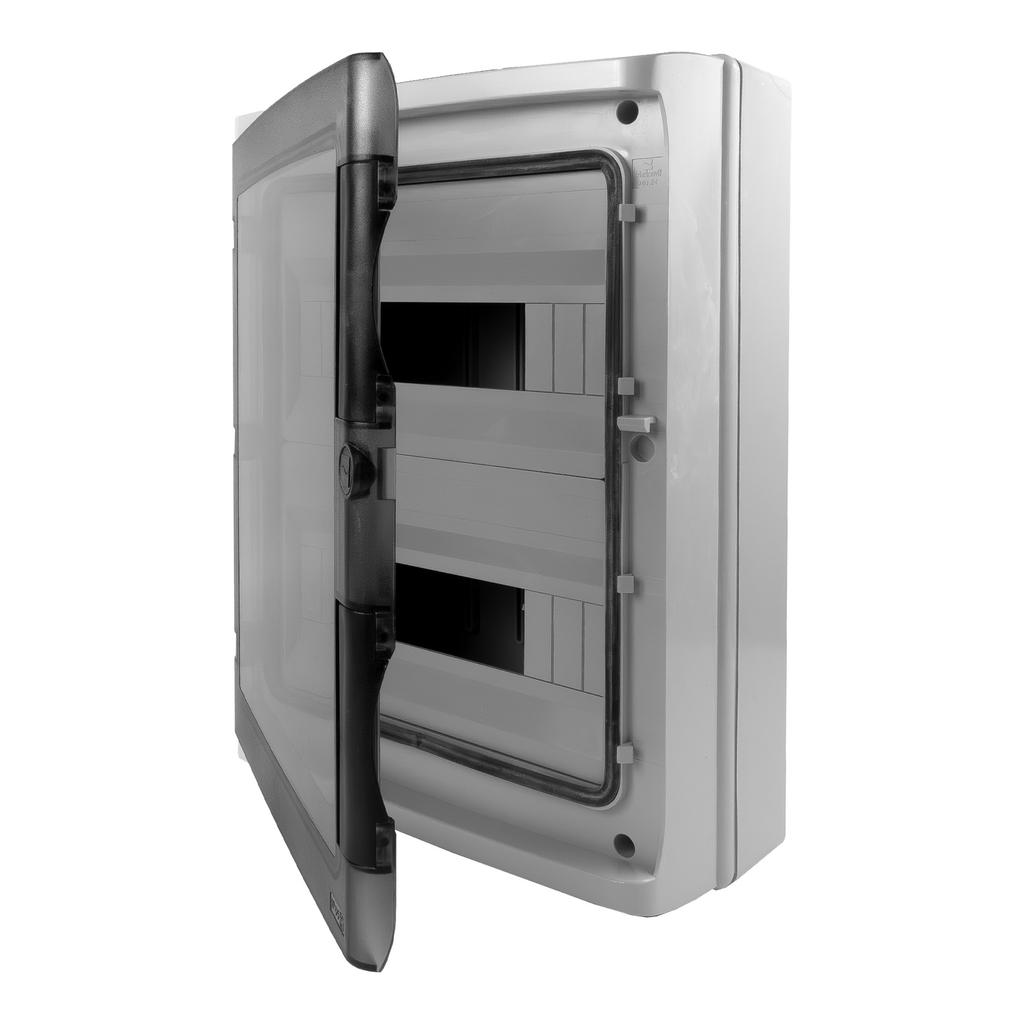 Rozdzielnica Natynkowa Hight Ip65 24 Modułowa Drzwi Transparentne 2X12