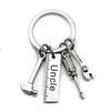 DIY Stainless Steel Father's Day Tool Keychain: Hammer, Screwdriver, Wrench - Perfect Gift for Dad
