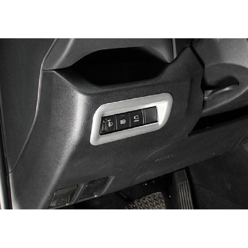 Matte Silver Headlight Switch Control Cover Trim Fit For Toyota RAV4 2019-2023<