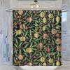 Exquisite Floral and Bird Pattern Print Water-resistant Shower Curtain with Vintage Design for Elegant Bathroom Decor