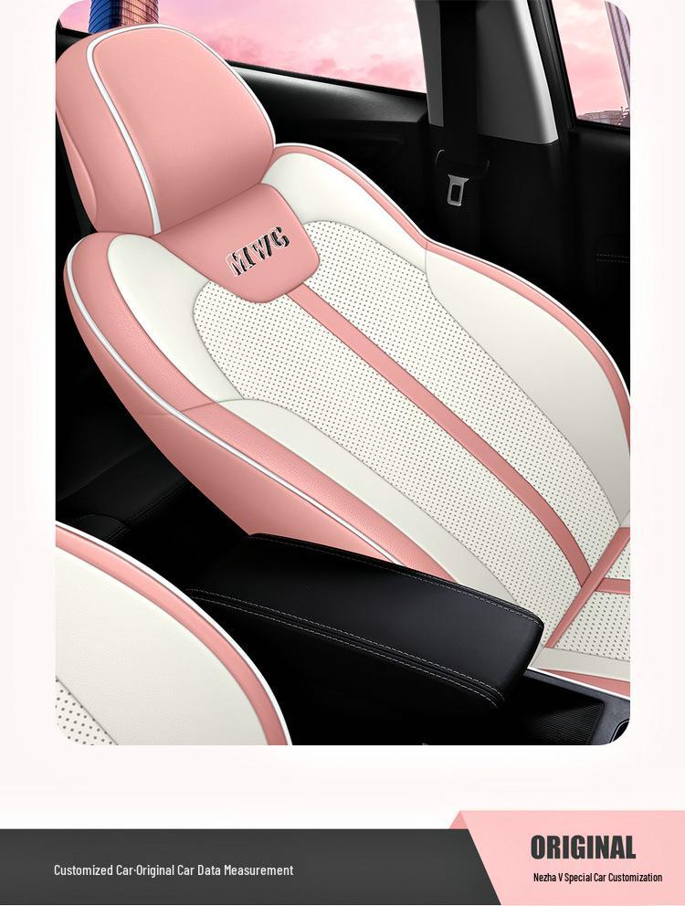 Universal Neta V Perforated Leather Car Seat Cushion, All-Season, Fully Enclosed, Custom Fit