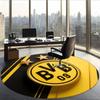 Bvb (1) Round Office Rug Decorative Floor Rug for Office Bedroom Living Room and Home Space