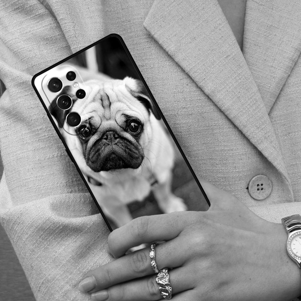 Animal Butterfly Dog Pug Cell Phone Case for Samsung Galaxy S26 Ultra S25 S24 S23 S22 S21 S20 Note10 Cover