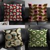 Orla Kiely Flower Fashion Cushion Cover Natural Linen Organic Fabric DoubleSided Printing Sofa Home Decor Gift Pillow Case