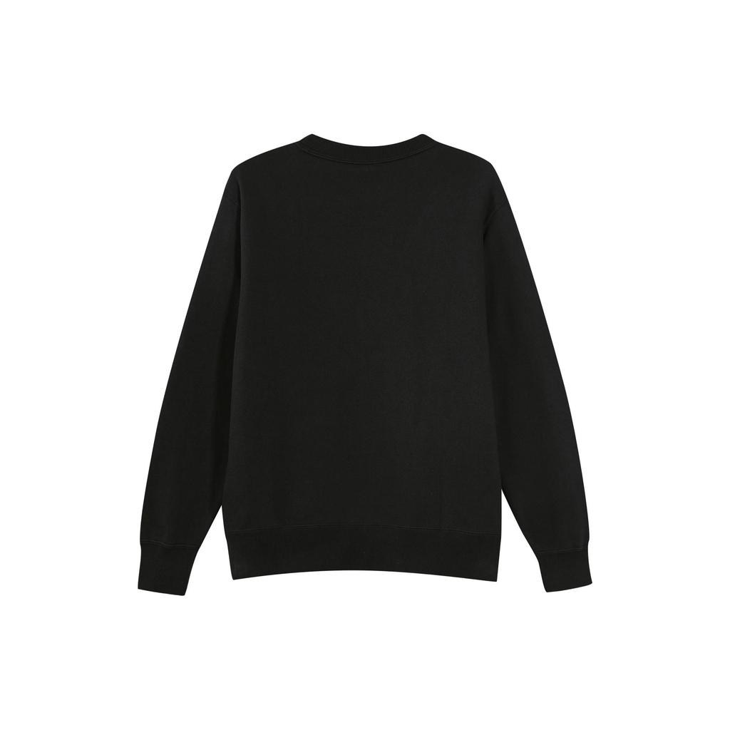 Champion Script Logo Fleece Lined Pullover Crew Neck Sweatshirt Japan Version Unisex Black (Unisex) Sweatshirts