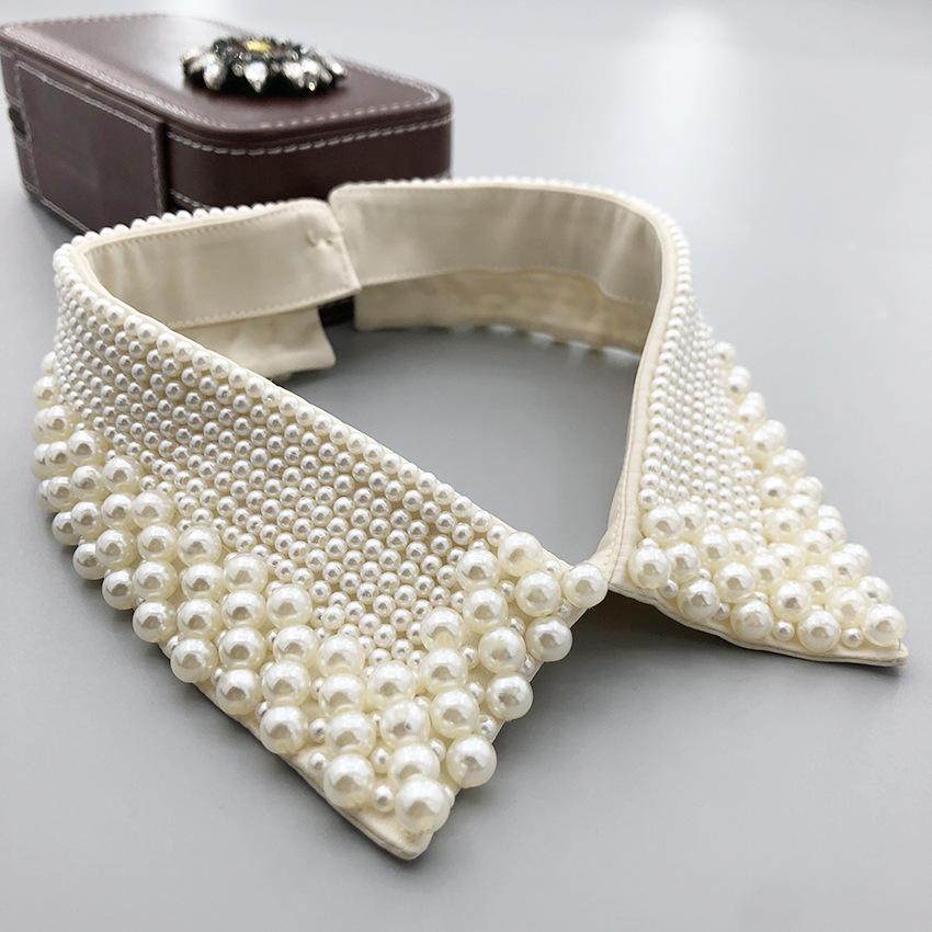Pearl Women Shirt False Collars Crystal Removable Collar For Women Necklace Fake Collar Detachable Diamond Lacklace Nep Kraagie
