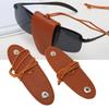 2PCS Portable Glasses Clips PU Leather Eyeglasses Holder Sunglasses Storage Sleeve for Outdoor Travel