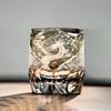 Chinese Style Loong Edo Kiriko Whiskey Glass Hand Engraved Dragon Amber Crystal Brandy Xo Rock Wine Snifter Whisky Cup Gift Box