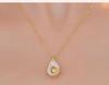 Exquisite Light Luxury Gold-Plated Avocado Pendant Necklace with Long-Lasting Titanium Steel Clavicle Chain