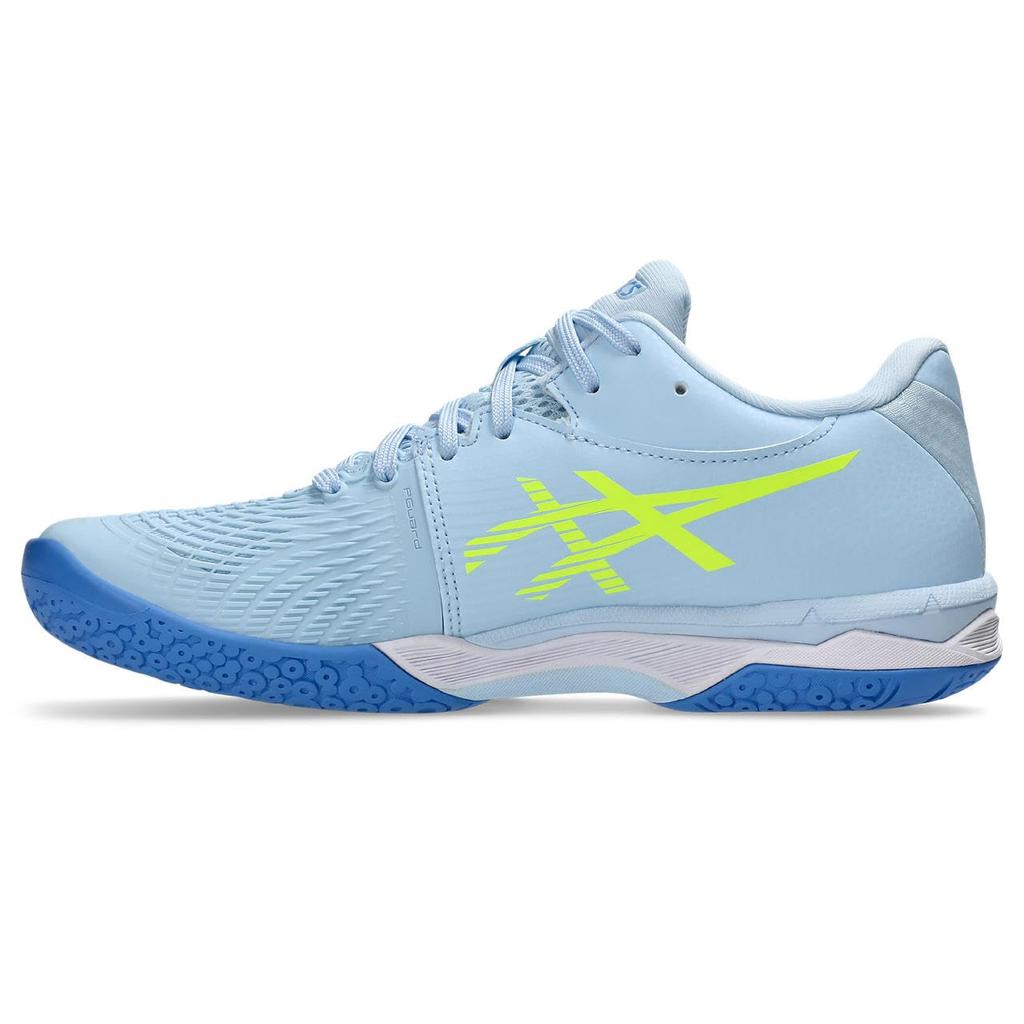 ASICS COURT CONTROL FF 3 Badminton Shoes Size 404 Size E (1072A089), Women's, (Light Blue/Safety Yellow), (Size 24.5 cm)