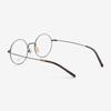 Alloaiweeo [Aloxrounz] Ara8110 C2 Semi-Oversized Minimal Titanium Classic Gunmetal Round Glasses