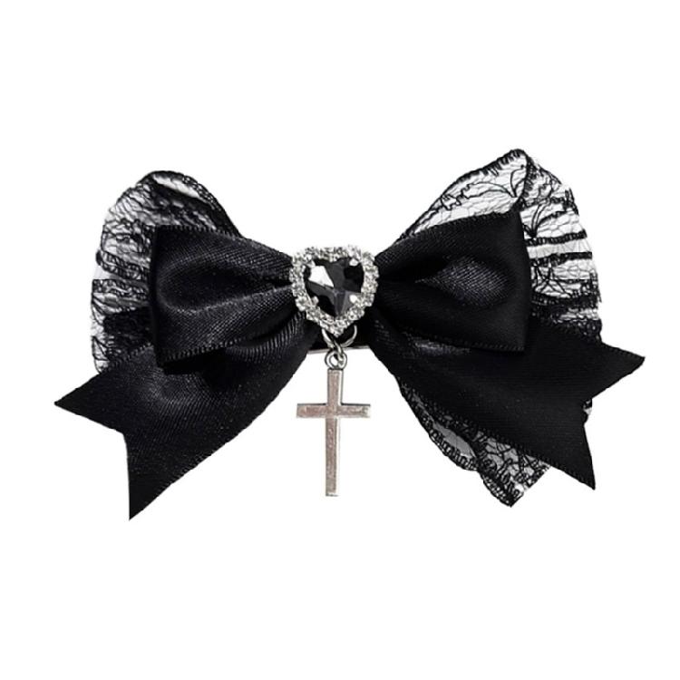 Klasická sponka do vlasů s mašlí z stuhy s ozdobou Pohodlné nošení do školy, kanceláře, na běžné oblečení