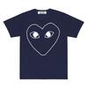 Unisex Crew Neck Short Sleeve Loose Fit Casual T-Shirt Colorful Heart Digital Print Basic Top