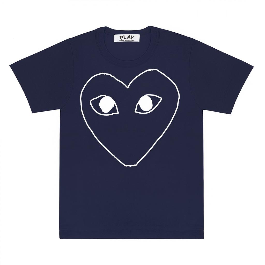 Unisex Crew Neck Short Sleeve Loose Fit Casual T-Shirt Colorful Heart Digital Print Basic Top