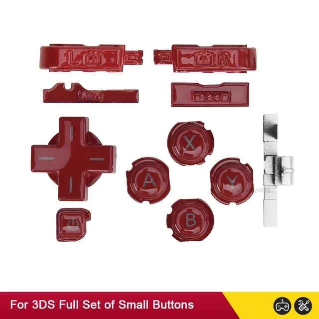 ABXY Buttons Full Set For 3DS Cross Button Direction Arrow Keys D-pad Switch ON/OFF Button For 3DS Game Console Access красный
