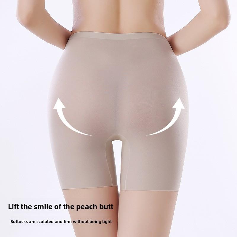 Women's Summer Ice Silk Non Trace Body Shaping Anti Skimming High Waist and Belly Flat Angle Leggings