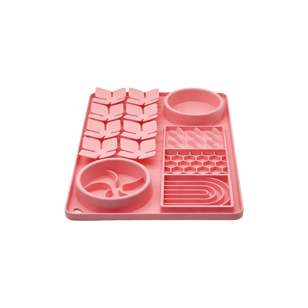 New Multifunctional Pet Licking Pad, Food Grade Silicone Pet Bowl, Choking And   Silicone Partition Plate