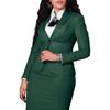 Women's Professional Two-Piece Suit Set, Long Sleeve Blazer with High-Slit Pencil Skirt, Office Wear for Work,Women's Suit for Business