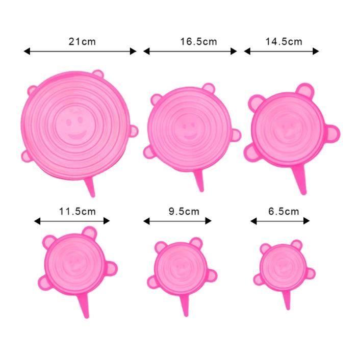 Stretchable Silicone Lids - BRAND - 6 Pieces - Reusable - Waterproof