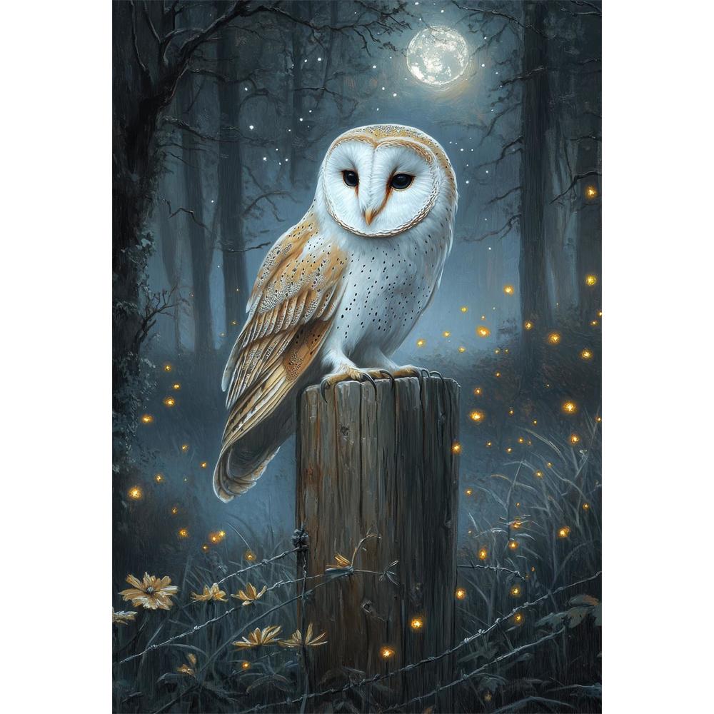 5D Diy Diamond Painting Cross Stitch Embroidery Vintage Woodland Animals Full Round Drill Home Decor Wall Art Gift