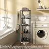 5 Tier Standing Shelving Metal Units Adjustable Height Wire Shelf Display Rack for Laundry Bathroom Kitchen 11.8 W x 11.8 D x 5
