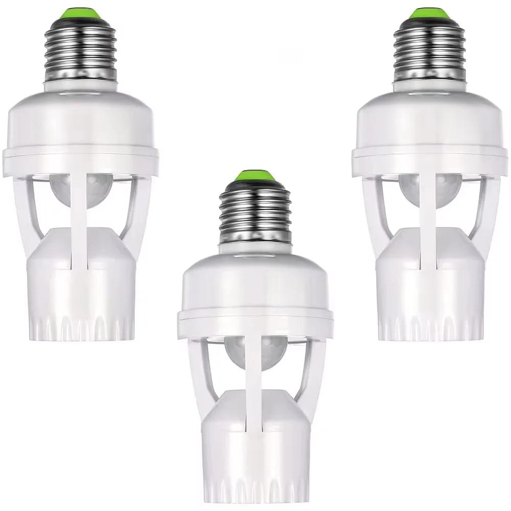 New Adjustable Intelligent Induction Switch Delay Wiring-free E27 Screw-type Pir Motion Sensor Human Body Induction Lamp Holder