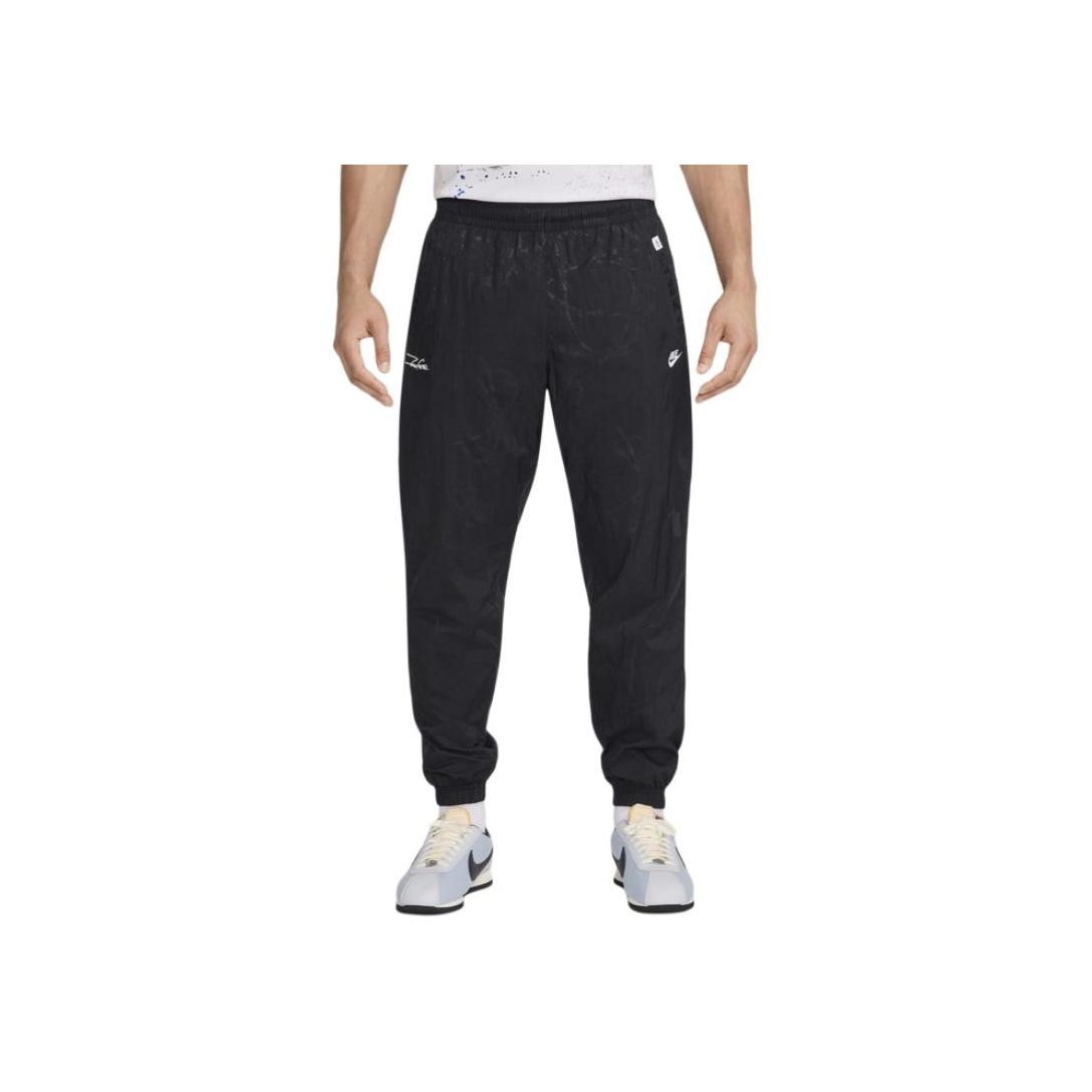 

Nike Elastic Waistband Cuffed Printed Knit Sports Pants Men bottoms Black HF7822-010 S