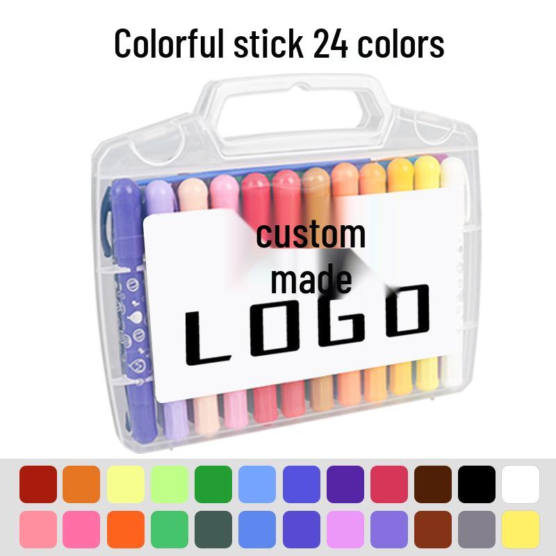 Water-Soluble Crayons: Single-Color Sticks in 12, 18, 24, or 36 Colors for Brush Oil Painting and Kindergarten Art.