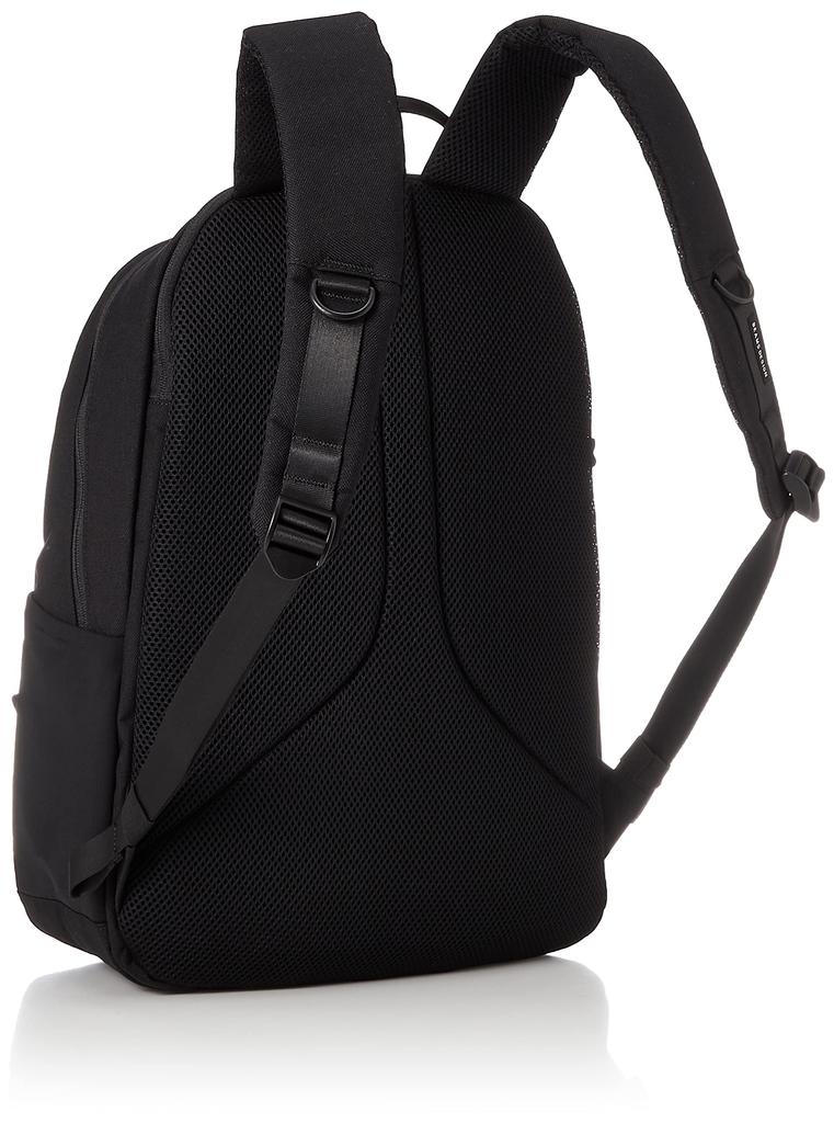 Backpack Unisex Large Capacity Backpack Cushion Casual Simple Visibility Nylon Standard Commuting to School Black One Size [BEAMS DESIGN] (L)