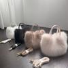 Autumn and Winter New Imitation Fox Hair Vegetable Basket Bag Tote Bag Small Square Bag Single Shoulder Portable Messenger Women's Bag