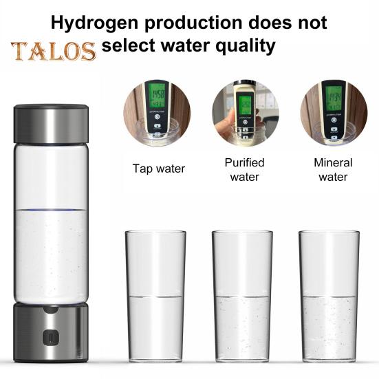Hydrogen Water Bottle Generator 1400PPB 460ml Portable Hydro Water Cup SPE PEM Tech Universal Water Water Bottle Machine Gift for Husband Wife Family