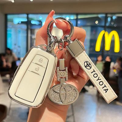 Fashion TPU Car Key Case Full Cover Fob for Corolla Hybrid 2021 Rav4 Land Cruiser Prado Camry Highlander Prius C-HR 2018+