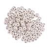 100pcs Mixed Maple Square Bead Letter Cube Loose Spacer Beads For DIY Jewelry Making