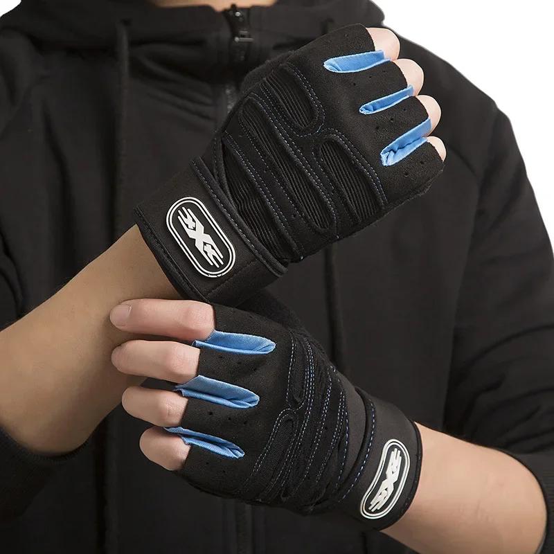 Gym Gloves for Men and Women Fitness Weight Lifting Wristband Gloves Body Building Training Athletic Exercise Bicycle Glove Shockproof