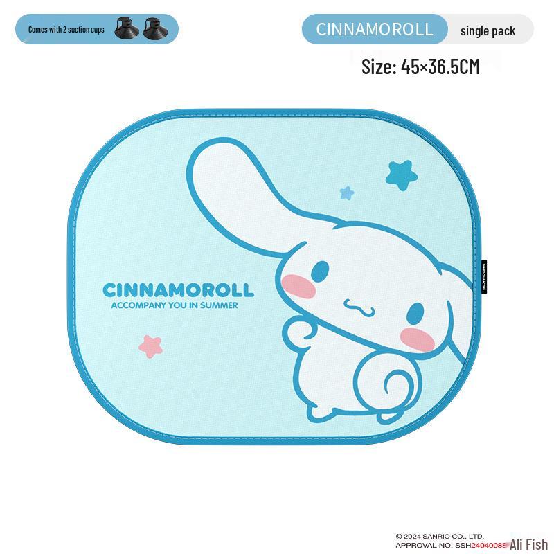 Sanrio Kuromi Car Window Sunshade Curtains - Heat Insulating Sun Blocker