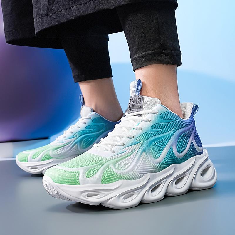 2025 Autumn New European Station Ins Trendy Shoes Blade Large Size 46 Men's Shoes Casual Platform Sports Shoes