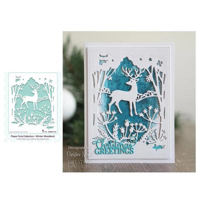 Deer In The Forest At Night Design Style Metal Cutting Dies DIY Scrapbooking Embossing Stencil Paper Craft Album Template