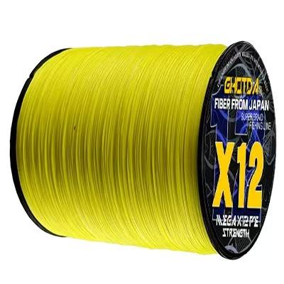 Filo da Pesca Intrecciato di Alta Qualità a 12 Fili 300m Super Resistente all'Abrasione Filo da Pesca in PE Filo Intrecciato Super Liscio