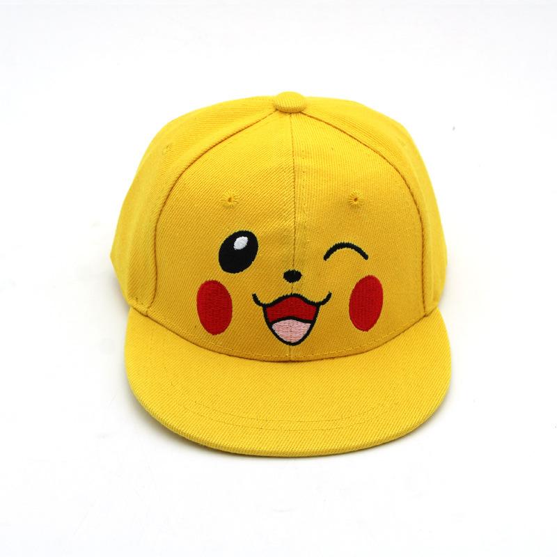 r Pikachu Poke Monster Adult Women's Embossed Spandex/Polyester Bucket Hat for Cosplay Cartoon Summer Fisherman