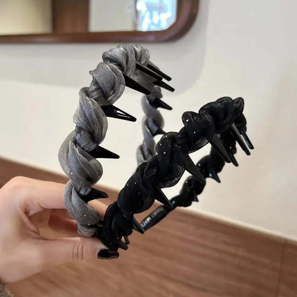 Luxuriöses gewelltes Stoff-Stirnband für Frauen - Rutschfest, hochkroniges Haaraccessoire zum Gesichtwaschen