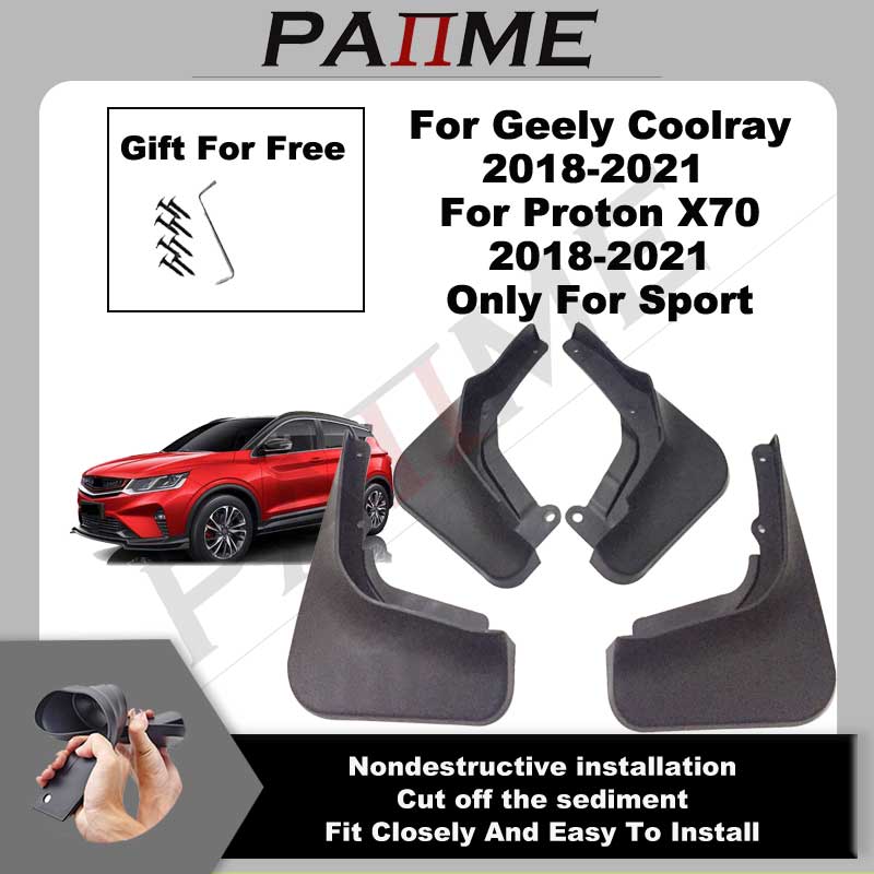 

Vehicle Car MudFlap For Geely Coolray Proton X70 2018-/2022 Sport 4pcs/Set Molded Splash Front Rear Mudguard fender