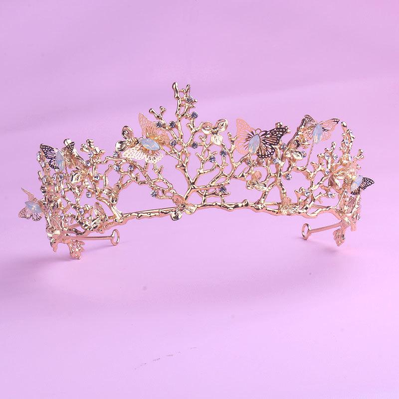 Forest Style Alloy Bridal Crown Headband Wedding Hair Accessories